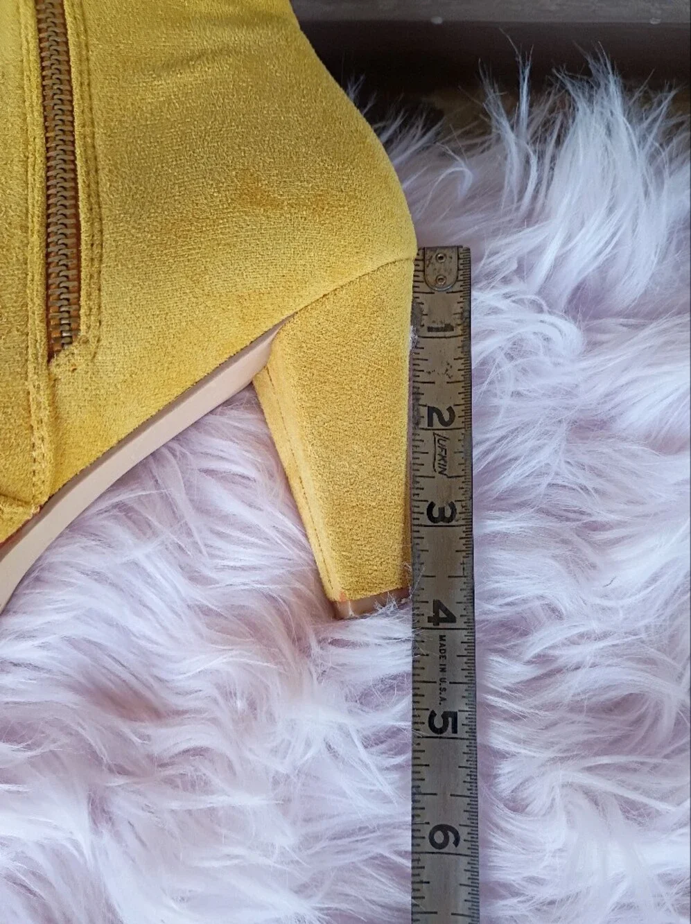 Allegra K yellow faux